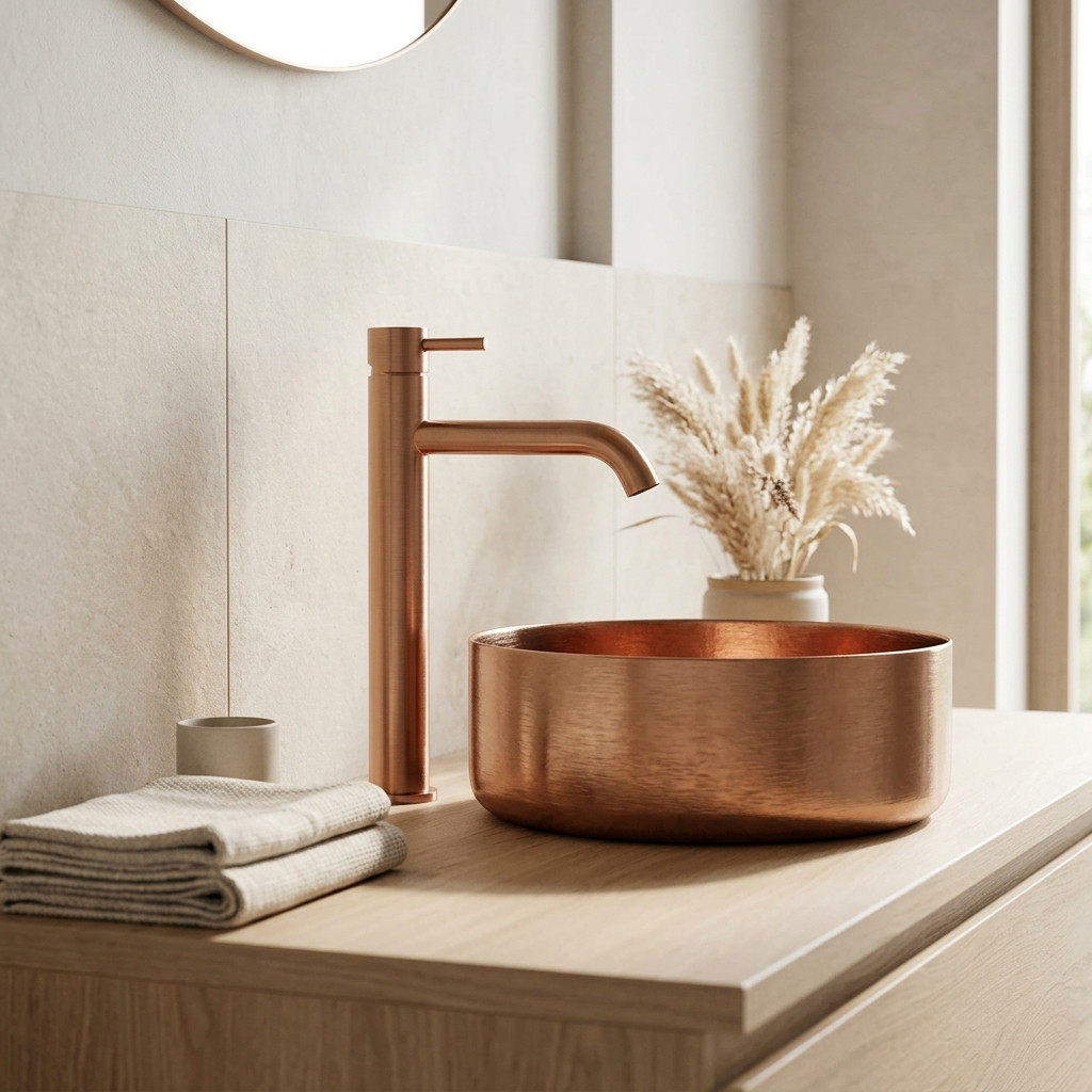 Aquanello Eterna High Single-Handle Sink Faucet for Washbasin Brushed Copper ET1100-62